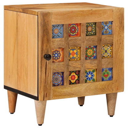 vidaXL Bedside Cabinet Natural 40 x 33.5 x 46 cm Solid Mango Wood 1