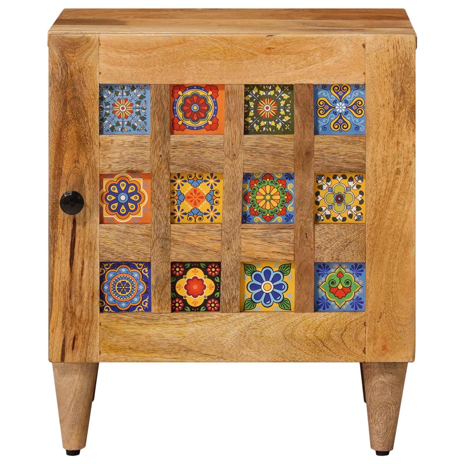 vidaXL Bedside Cabinet Natural 40 x 33.5 x 46 cm Solid Mango Wood 3