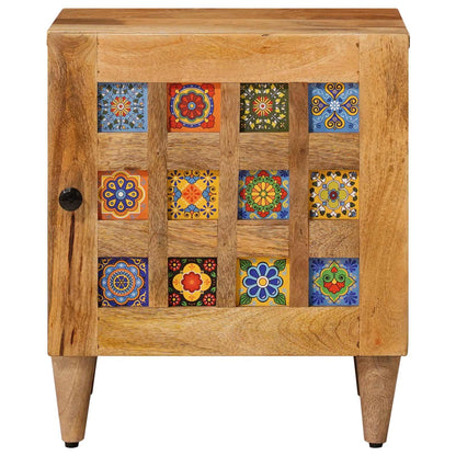 vidaXL Bedside Cabinet Natural 40 x 33.5 x 46 cm Solid Mango Wood 3