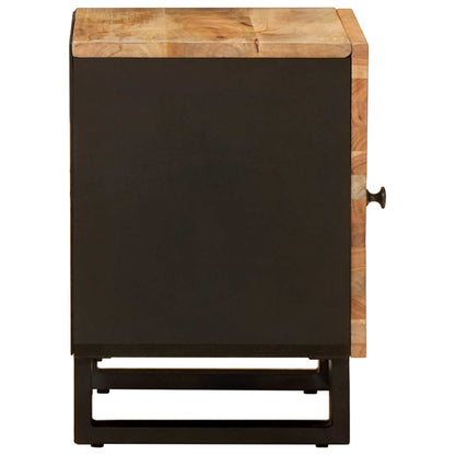vidaXL Bedside Cabinet 2 pcs Brown 40 x 33 x 46 cm Solid Mango Wood 5