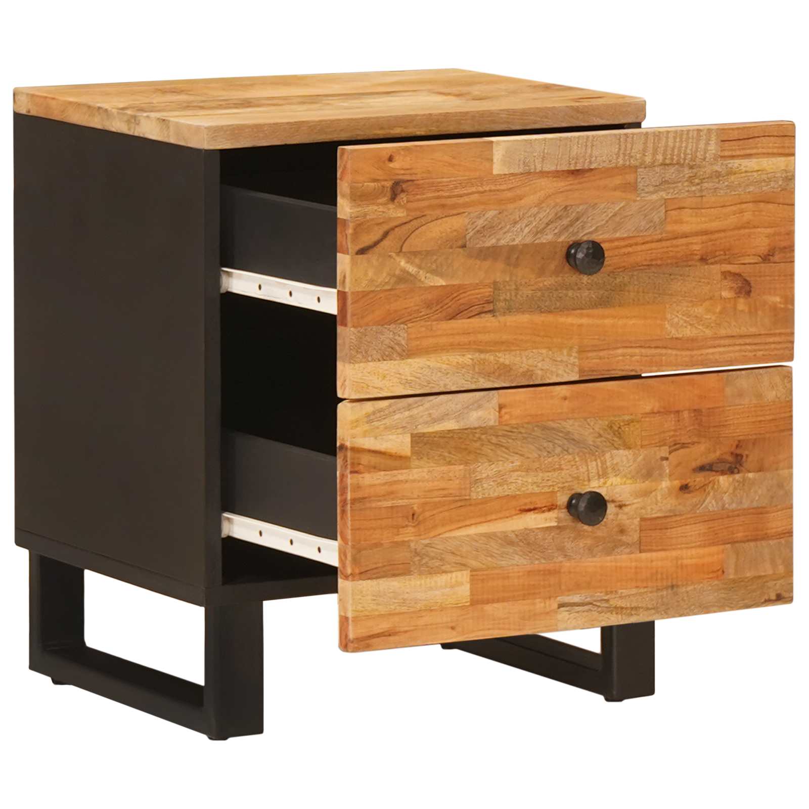 vidaXL Bedside Cabinet Brown 40 x 33 x 46 cm Solid Mango Wood 2
