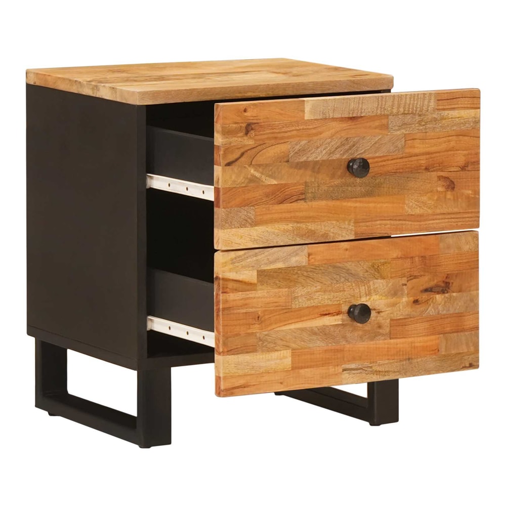 Bedside Cabinet Brown 40 x 33 x 46 cm Solid Mango Wood 1