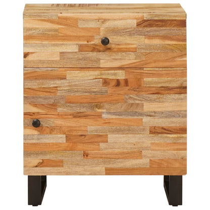 vidaXL Bed cabinet Brown 50 x 33 x 60 cm Solid Mango Wood 3