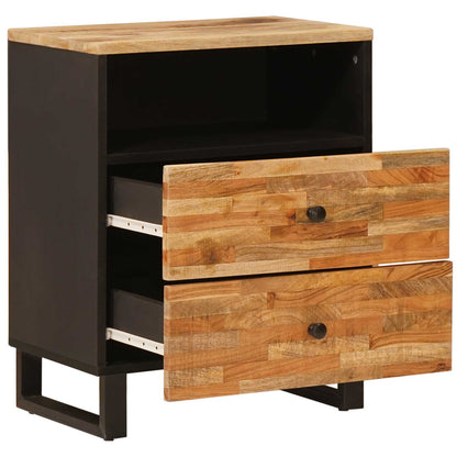 vidaXL Bed cabinet Brown 50 x 33 x 62 cm Solid Mango Wood 2