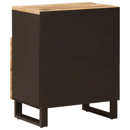 vidaXL Bed cabinet Brown 50 x 33 x 62 cm Solid Mango Wood 5