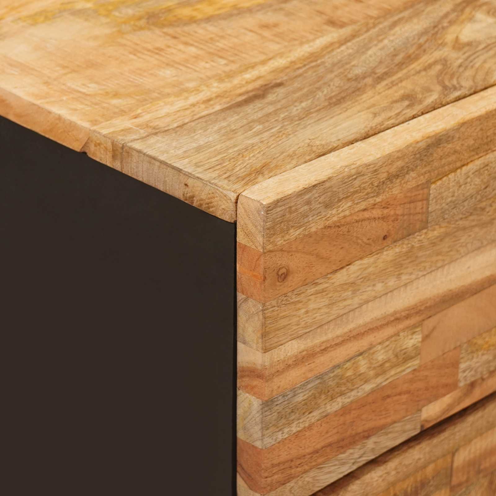 vidaXL Bed cabinet Brown 50 x 33 x 60 cm Solid Mango Wood 6