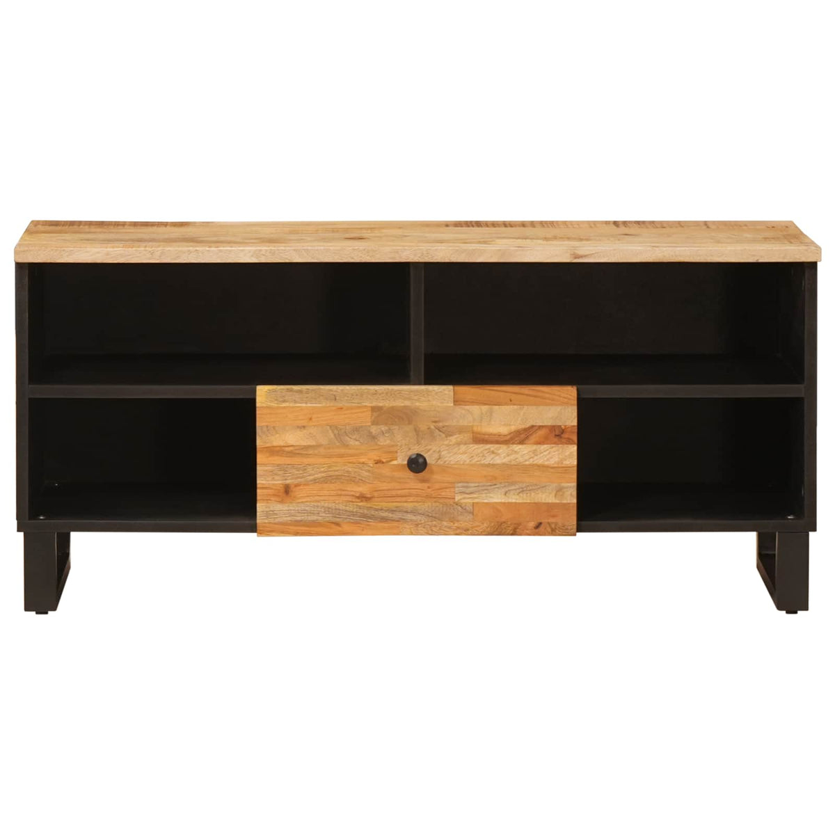 vidaXL TV Cabinet Brown 100 x 33 x 46 cm Solid Mango Wood 3