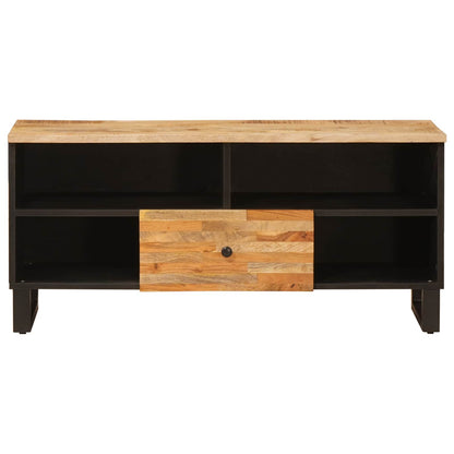 vidaXL TV Cabinet Brown 100 x 33 x 46 cm Solid Mango Wood 3