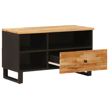 vidaXL TV Cabinet Brown 80 x 33 x 46 cm Solid Mango Wood 2