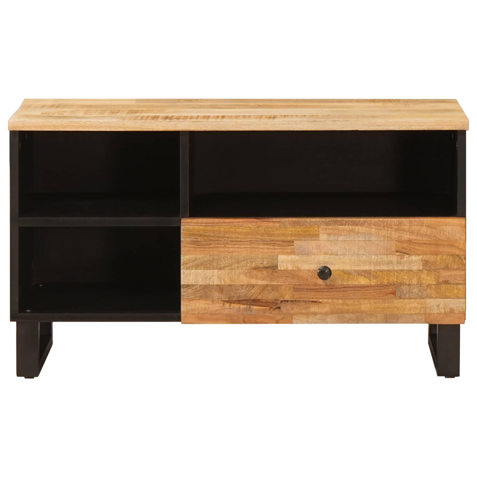 vidaXL TV Cabinet Brown 80 x 33 x 46 cm Solid Mango Wood 3