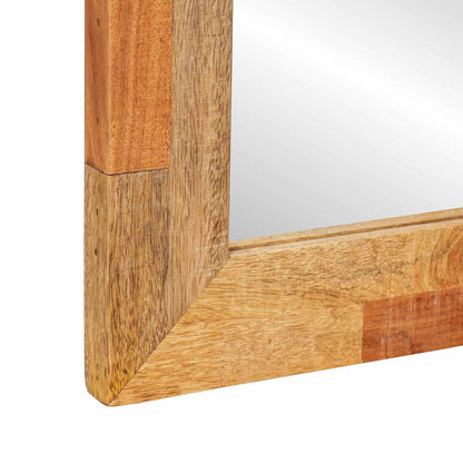 vidaXL Bathroom Mirror Artisan Oak 50 x 70 x 2.5 cm Solid Mango Wood 5