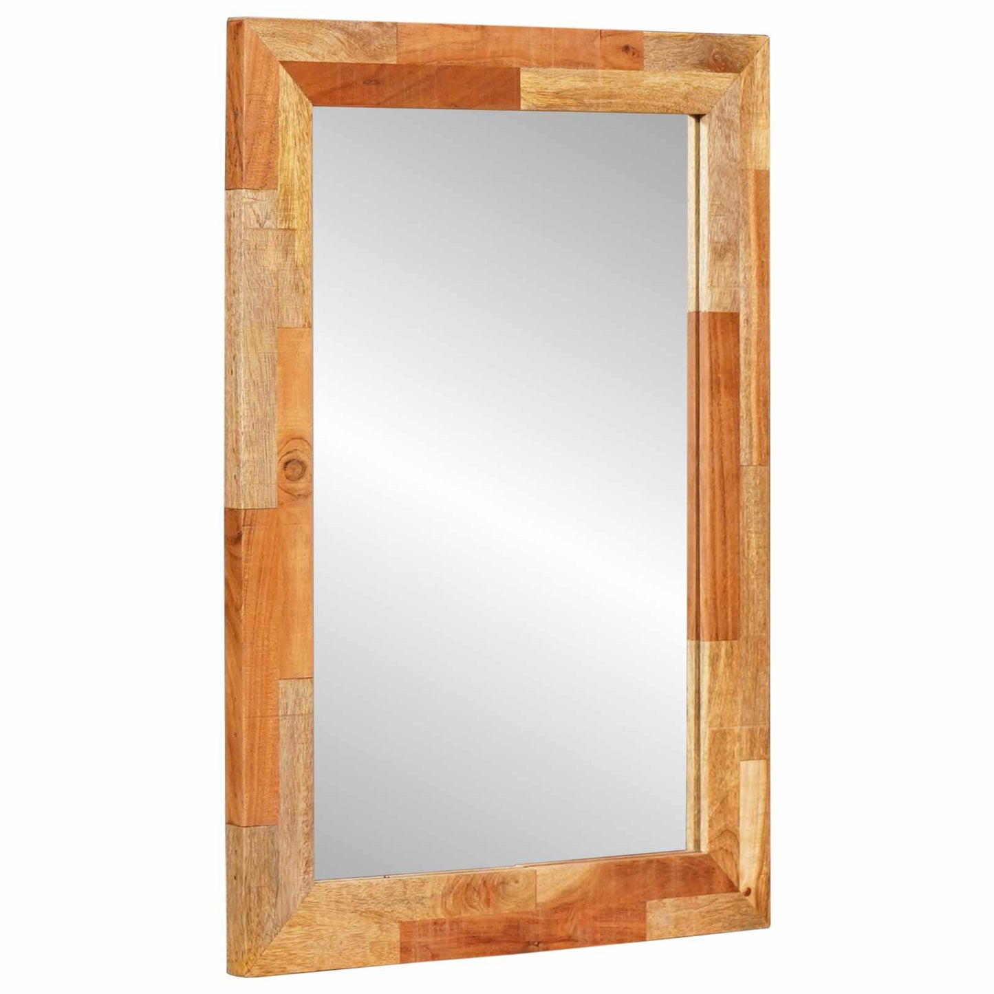 vidaXL Bathroom Mirror Artisan Oak 50 x 70 x 2.5 cm Solid Mango Wood 1