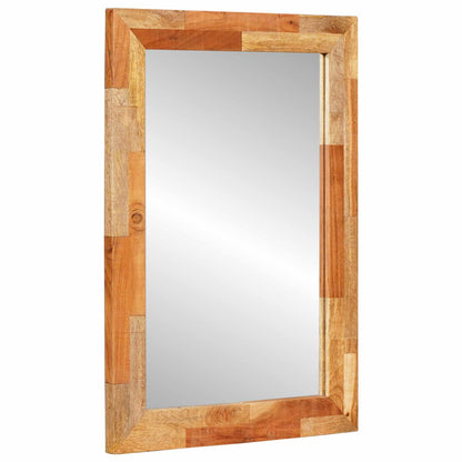 vidaXL Bathroom Mirror Artisan Oak 50 x 70 x 2.5 cm Solid Mango Wood 1