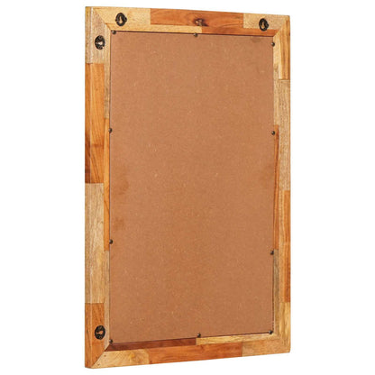 vidaXL Bathroom Mirror Artisan Oak 50 x 70 x 2.5 cm Solid Mango Wood 3