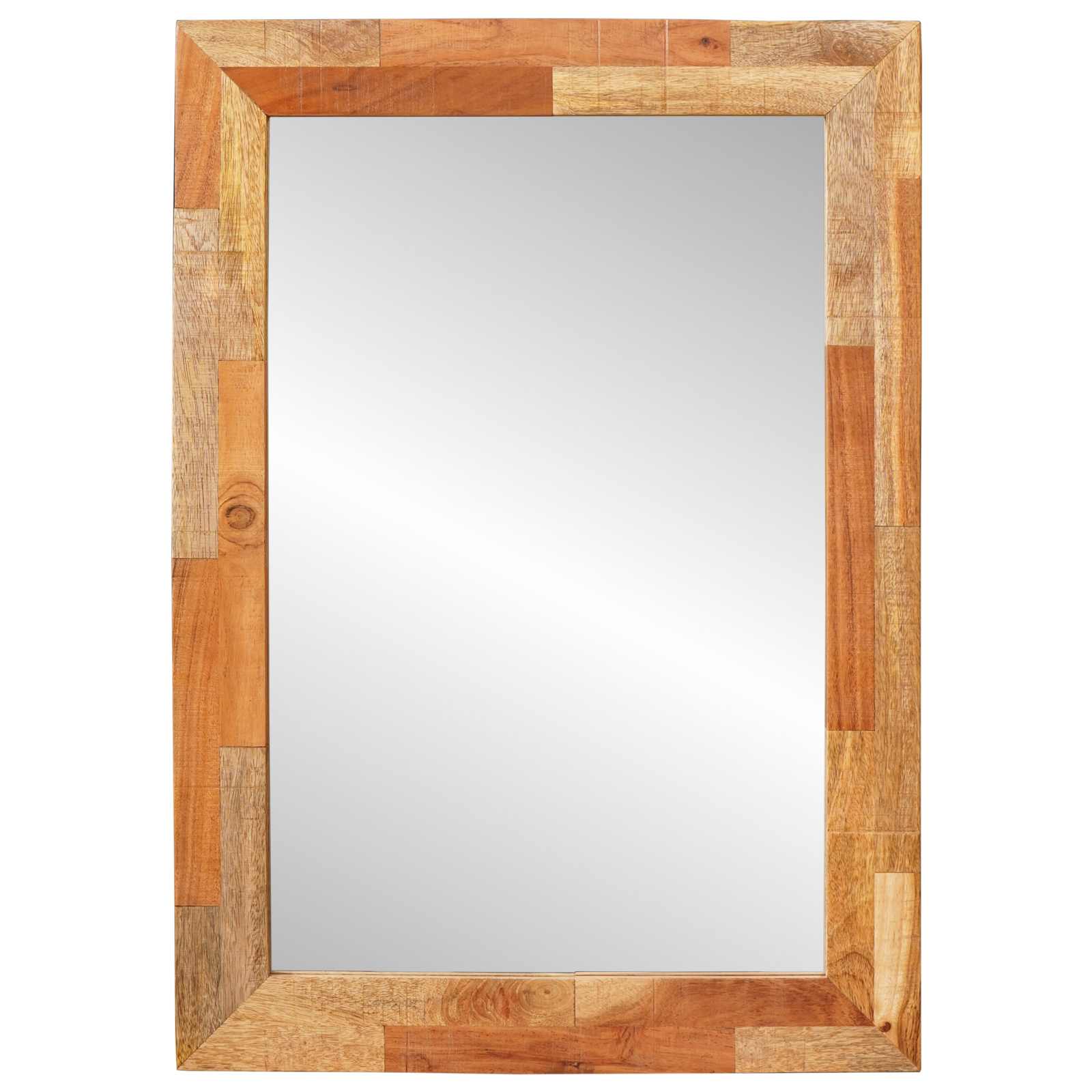 vidaXL Bathroom Mirror Artisan Oak 50 x 70 x 2.5 cm Solid Mango Wood 2