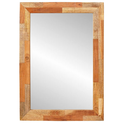 vidaXL Bathroom Mirror Artisan Oak 50 x 70 x 2.5 cm Solid Mango Wood 2