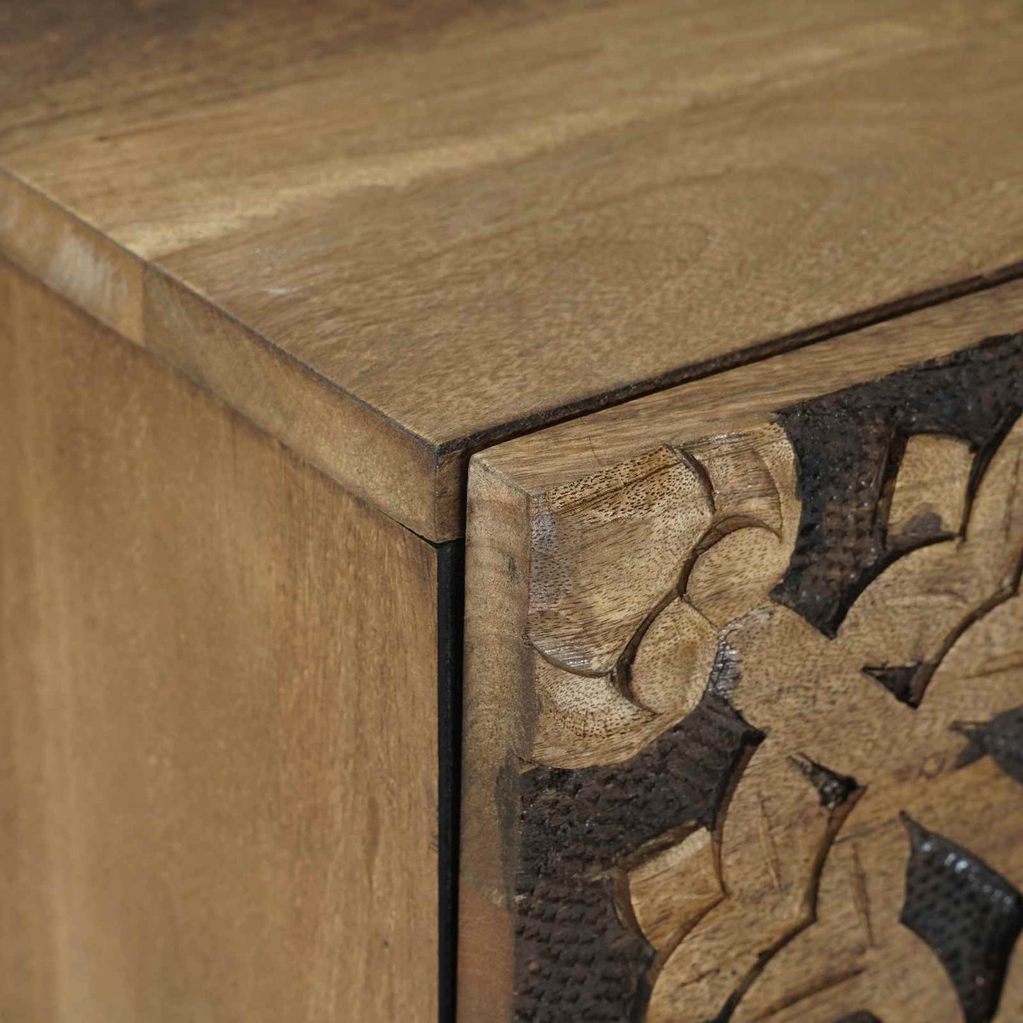 vidaXL Bedside Cabinet Brown 40 x 33.5 x 46 cm Solid Mango Wood 6
