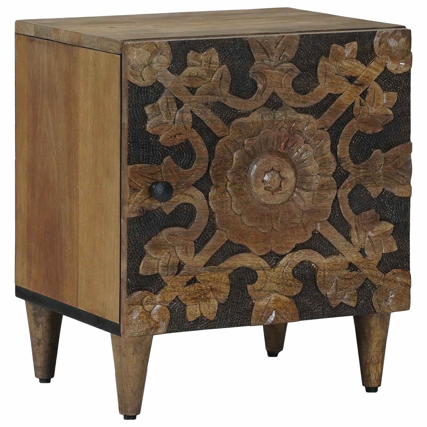 vidaXL Bedside Cabinet Brown 40 x 33.5 x 46 cm Solid Mango Wood 1
