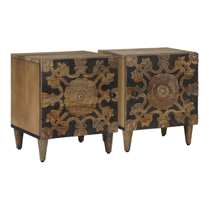 Bedside Cabinet 40 x 33 x 46 cm Solid Mango Wood Brown 2