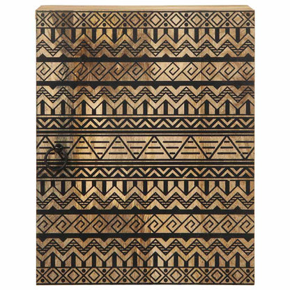 vidaXL Bathroom Hanging Cabinet Black 38x33,5x48 cm Solid Wood Mango 3