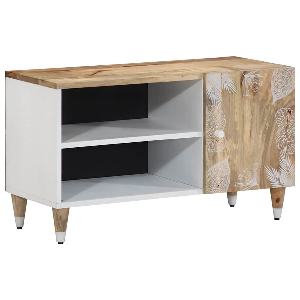 vidaXL TV Cabinet 80x31.5x46 cm Solid Wood Mango 1