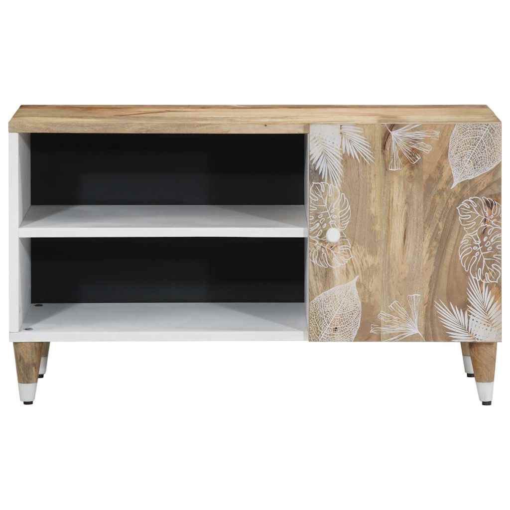 vidaXL TV Cabinet 80x31.5x46 cm Solid Wood Mango 2