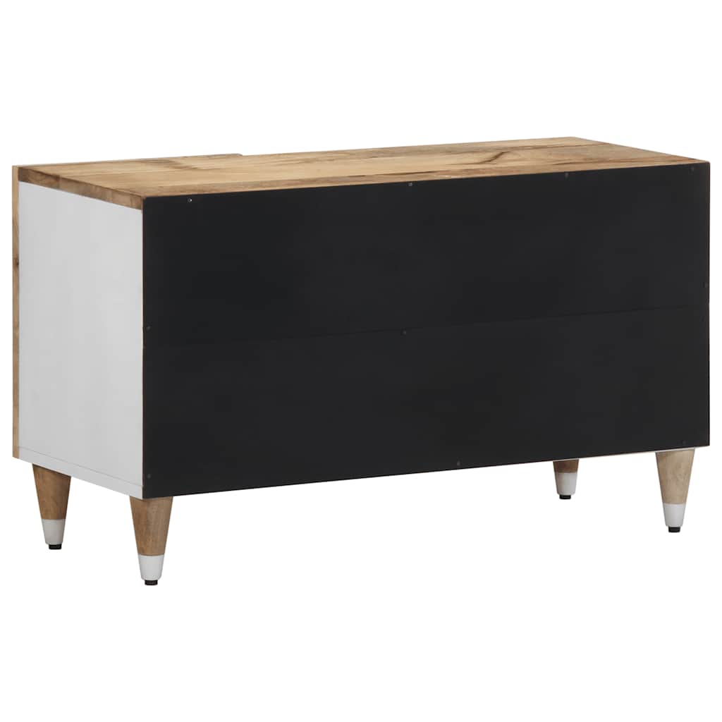 vidaXL TV Cabinet 80x31.5x46 cm Solid Wood Mango 5