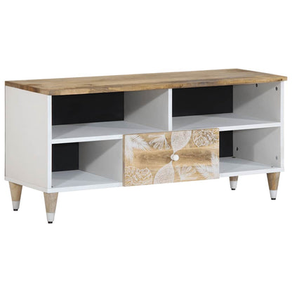 vidaXL TV Cabinet 100x33.5x46 cm Solid Wood Mango 1