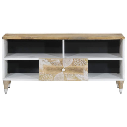 vidaXL TV Cabinet 100x33.5x46 cm Solid Wood Mango 2