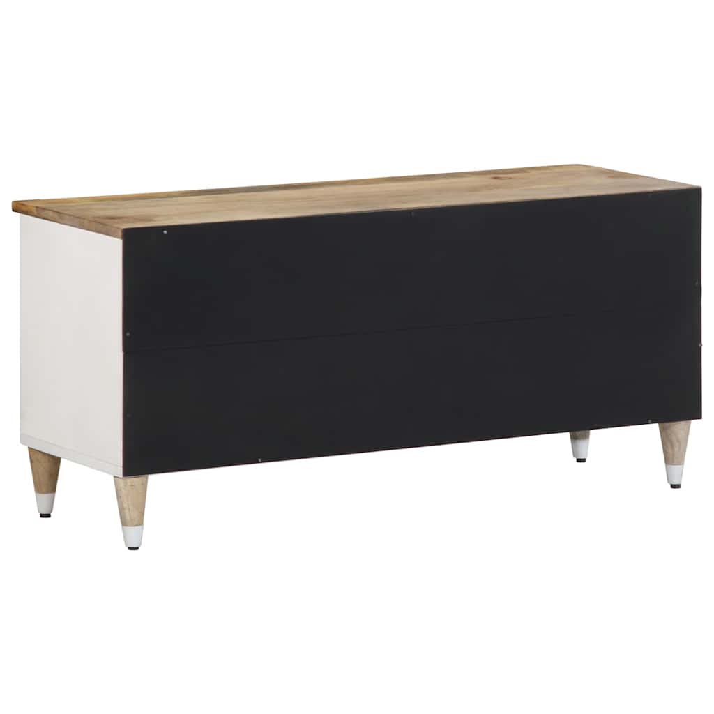 vidaXL TV Cabinet 100x33.5x46 cm Solid Wood Mango 5