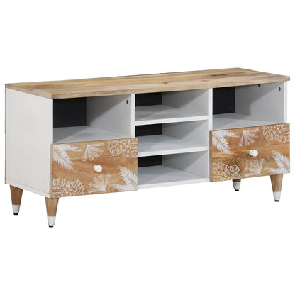 vidaXL TV Cabinet 100x33.5x46 cm Solid Wood Mango 1