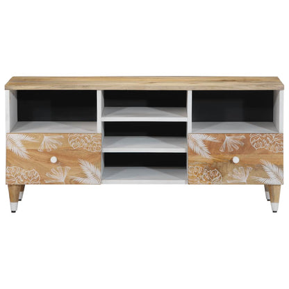 vidaXL TV Cabinet 100x33.5x46 cm Solid Wood Mango 2