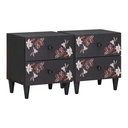 Bedside Table Brown 40 x 33 x 46 cm Solid Mango Wood 2