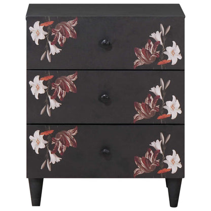 vidaXL Bedside Table Multicolour 50 x 33 x 60 cm Solid Mango Wood 3