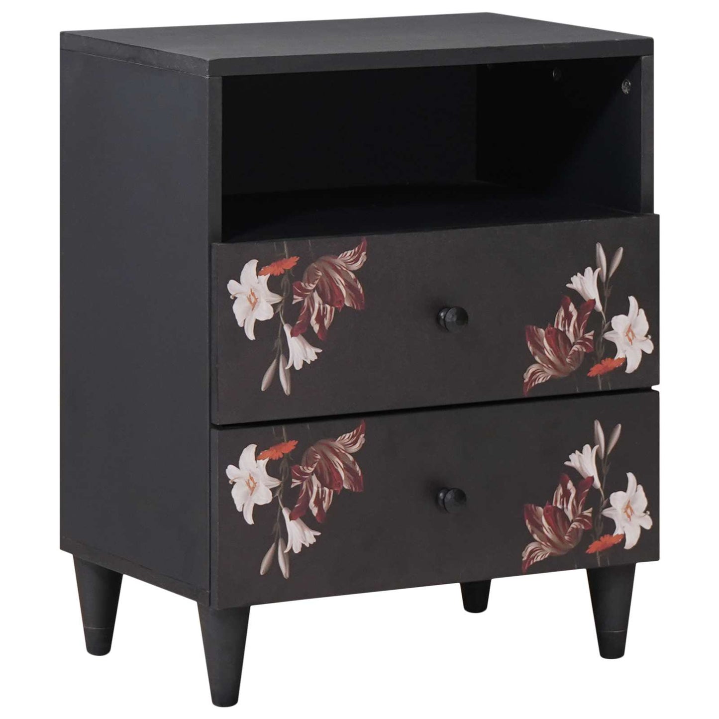 vidaXL Bedside Table Multicolour 50 x 33 x 60 cm Solid Mango Wood 1