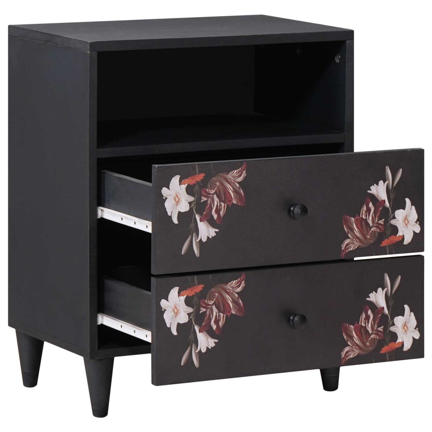 vidaXL Bedside Table Multicolour 50 x 33 x 60 cm Solid Mango Wood 2