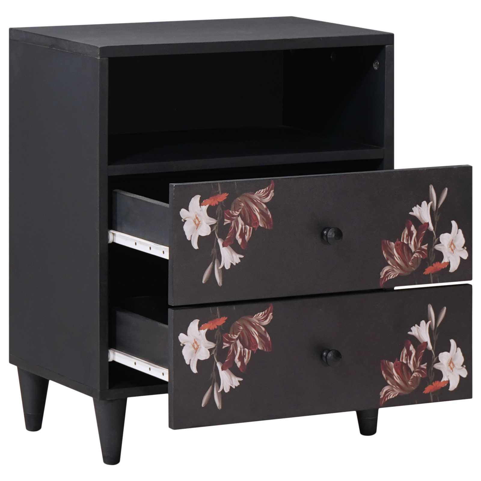 vidaXL Bedside Table Multicolour 50 x 33 x 60 cm Solid Mango Wood 2