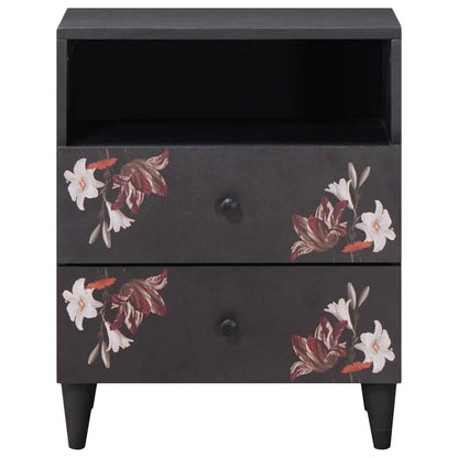 vidaXL Bedside Table Multicolour 50 x 33 x 60 cm Solid Mango Wood 3