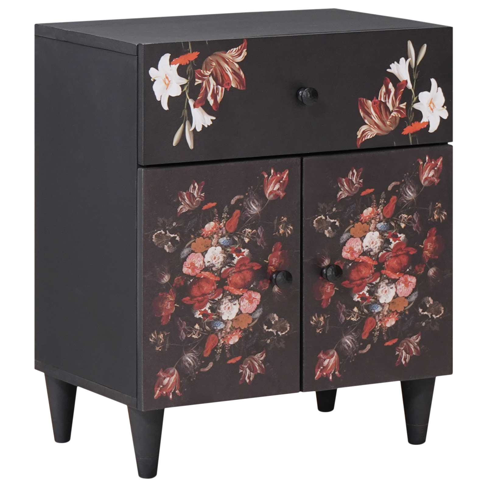 vidaXL Bedside Table Multicolour 50 x 33 x 60 cm Solid Mango Wood 1