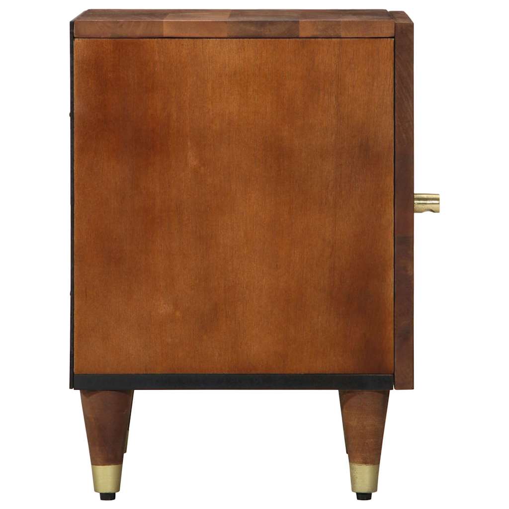 vidaXL Bedside Cabinet with Door 2 pcs Honey Brown 40 x 33 x 46 cm 5