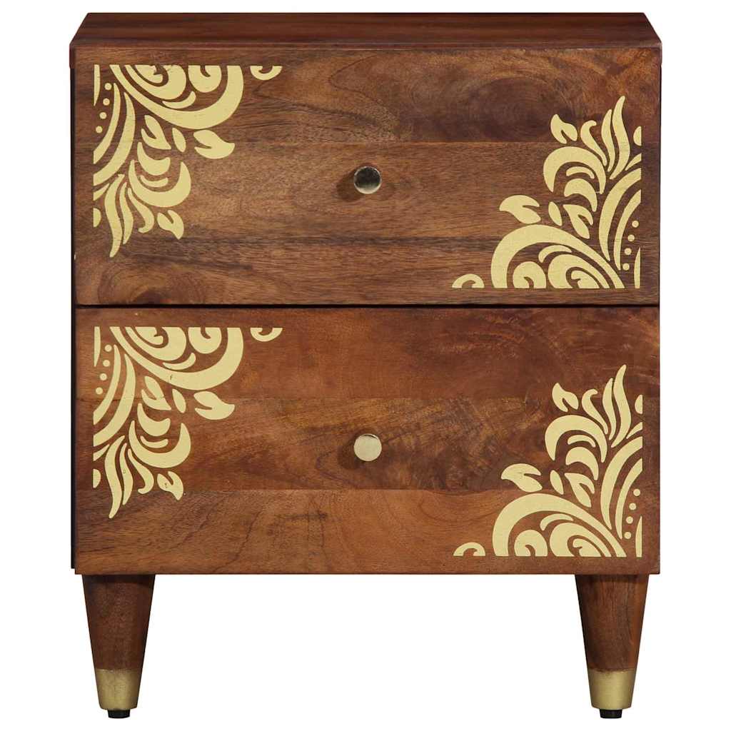 vidaXL Bedside Cabinet Honey Brown 40 x 33 x 46 cm Solid Mango Wood 3