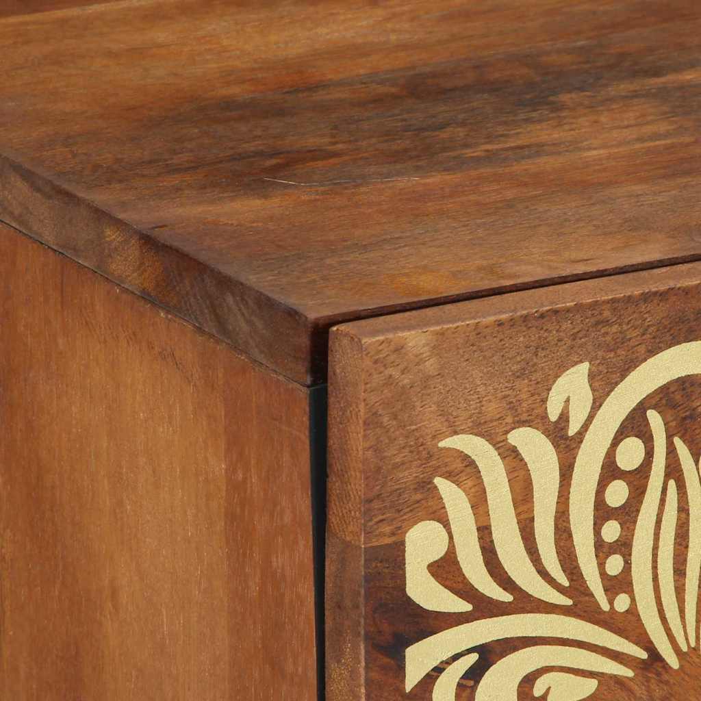 vidaXL Bedside Cabinet with Door Honey Brown 50 x 33 x 60 cm 6