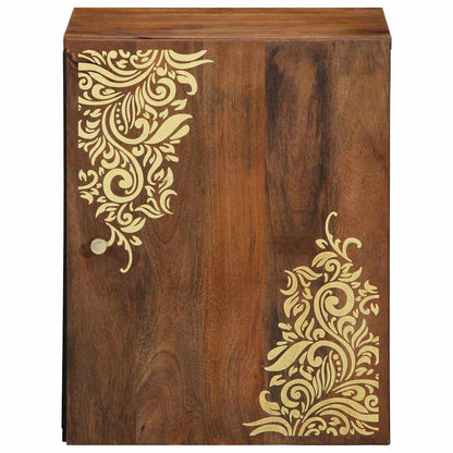 vidaXL Wall Cabinet Honey Brown 38 x 33 x 48 cm Solid Mango Wood 3