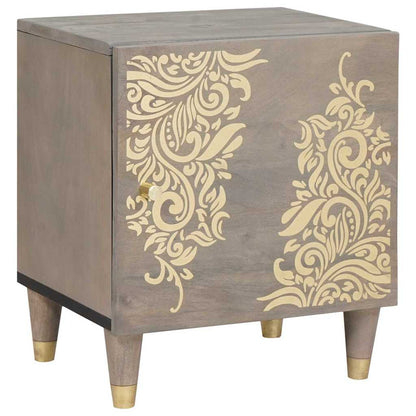 Bedside Cabinet with Door 40 x 33 x 46 cm Grey