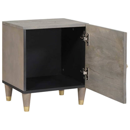 Bedside Cabinet with Door 40 x 33 x 46 cm Grey