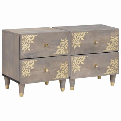 vidaXL Bedside Cabinet 40 x 33 x 46 cm Solid Mango Wood