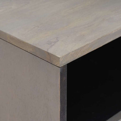 vidaXL Bedside Cabinet Grey 50 x 33 x 62 cm Solid Mango Wood 6