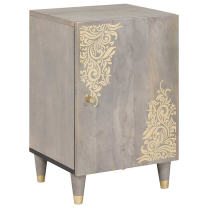 vidaXL Bathroom Cabinet Grey 38 x 33 x 58 cm Solid Mango Wood 2