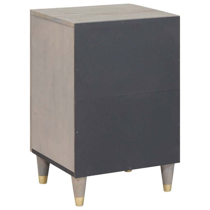 vidaXL Bathroom Cabinet Grey 38 x 33 x 58 cm Solid Mango Wood 6