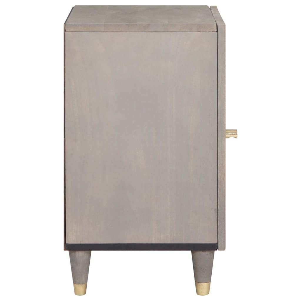 vidaXL Bathroom Cabinet Grey 38 x 33 x 58 cm Solid Mango Wood 5